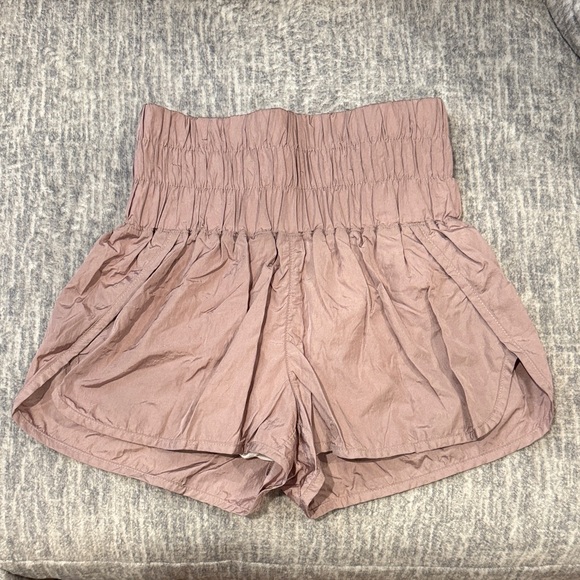 Free People Women's Mauve High-Waisted Shorts - Picture 1 of 2